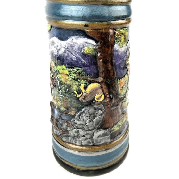VTG Holland Mold 3D Wildlife Beer Stein Removable Ram Lid 18” Bears Moose Eagle - Picture 11 of 16